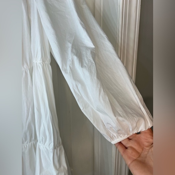 Zara White Long Sleeve Dress - Picture 5 of 9